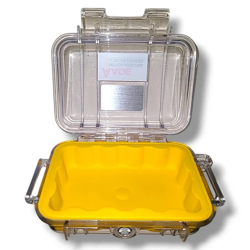 Pelican 1010 Micro Case Clear Yellow Waterproof Hard Case AADE Promo USA EUC